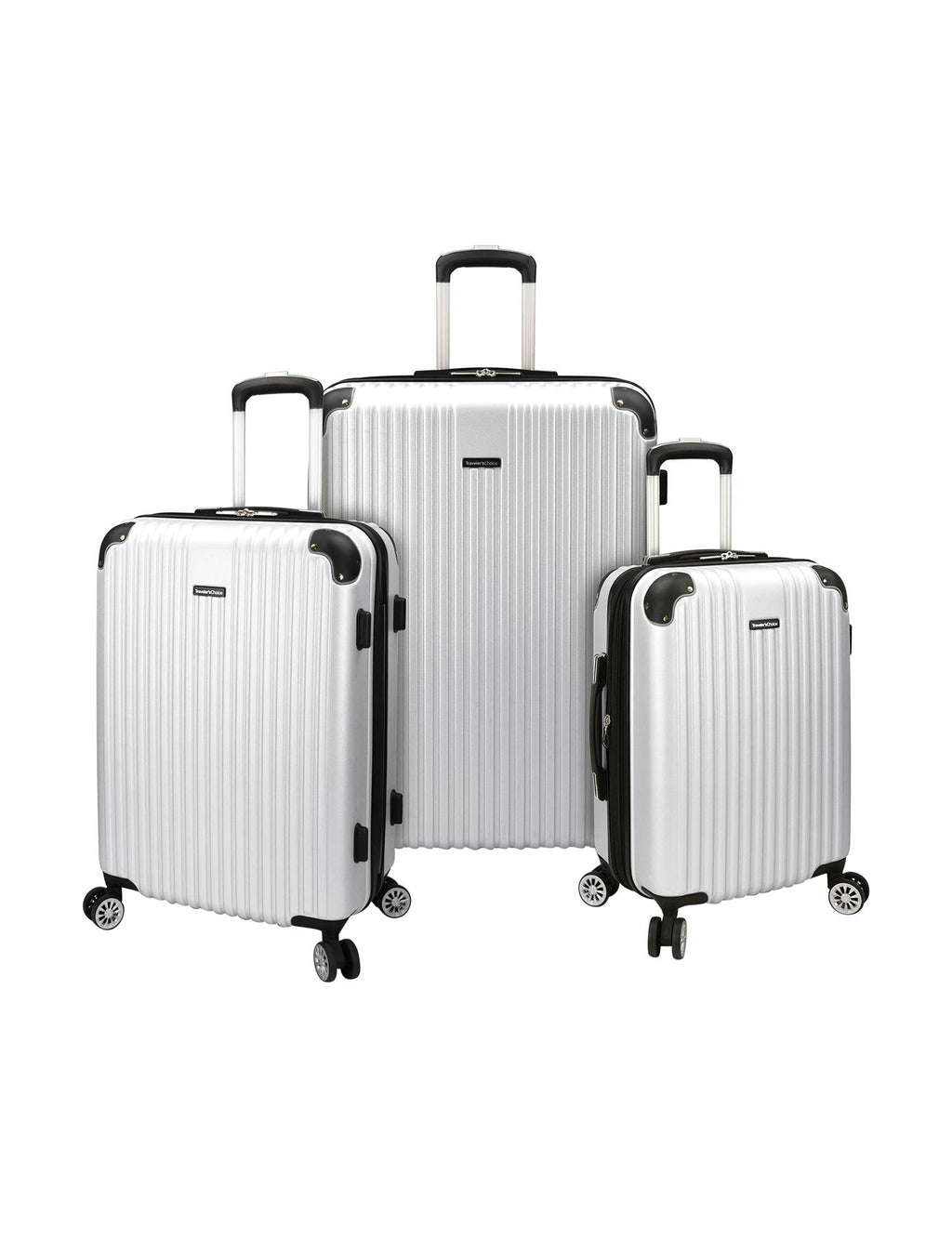 Pear White 3-Piece Hardside Expandable Spinner Set E334278