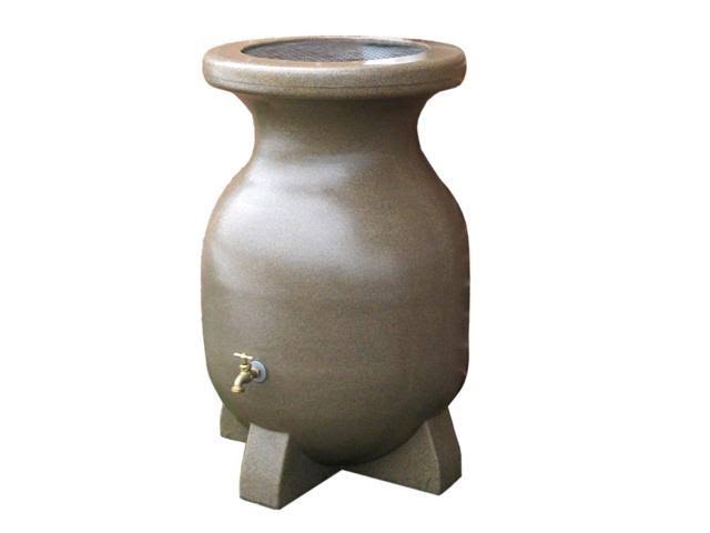 55 Gallon Sandstone Look Rain Barrel Y4588