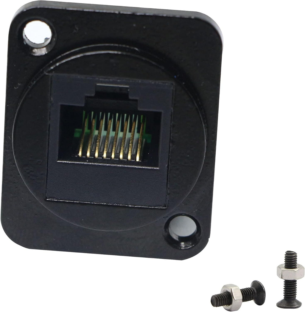 Black RJ45 Panel Mount Keystone Jack M519