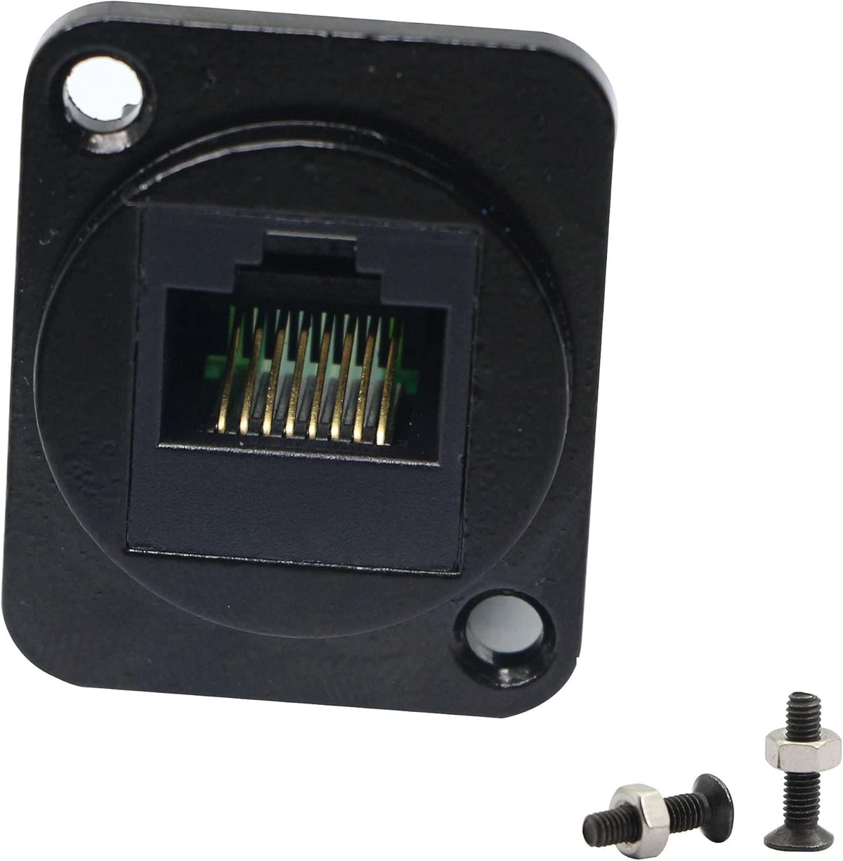 Black RJ45 Panel Mount Keystone Jack M519