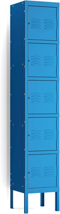 5-Tier Blue Steel Locker with 5 Door Q324