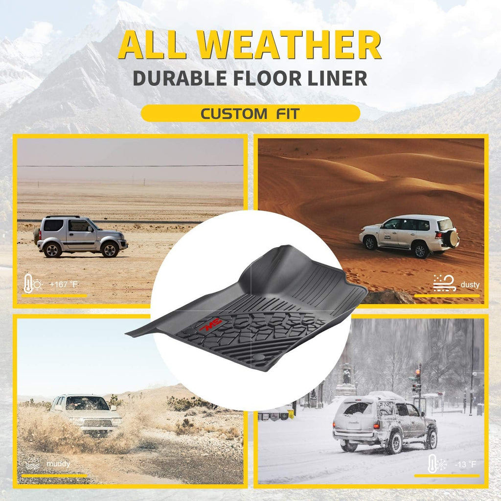 TPE All Weather Custom Fit Floor Liner and Cargo Mats Black A24480