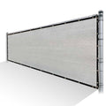 Grey Privacy Fence Screen HDPE Mesh Windscreen with Reinforced Grommets E708