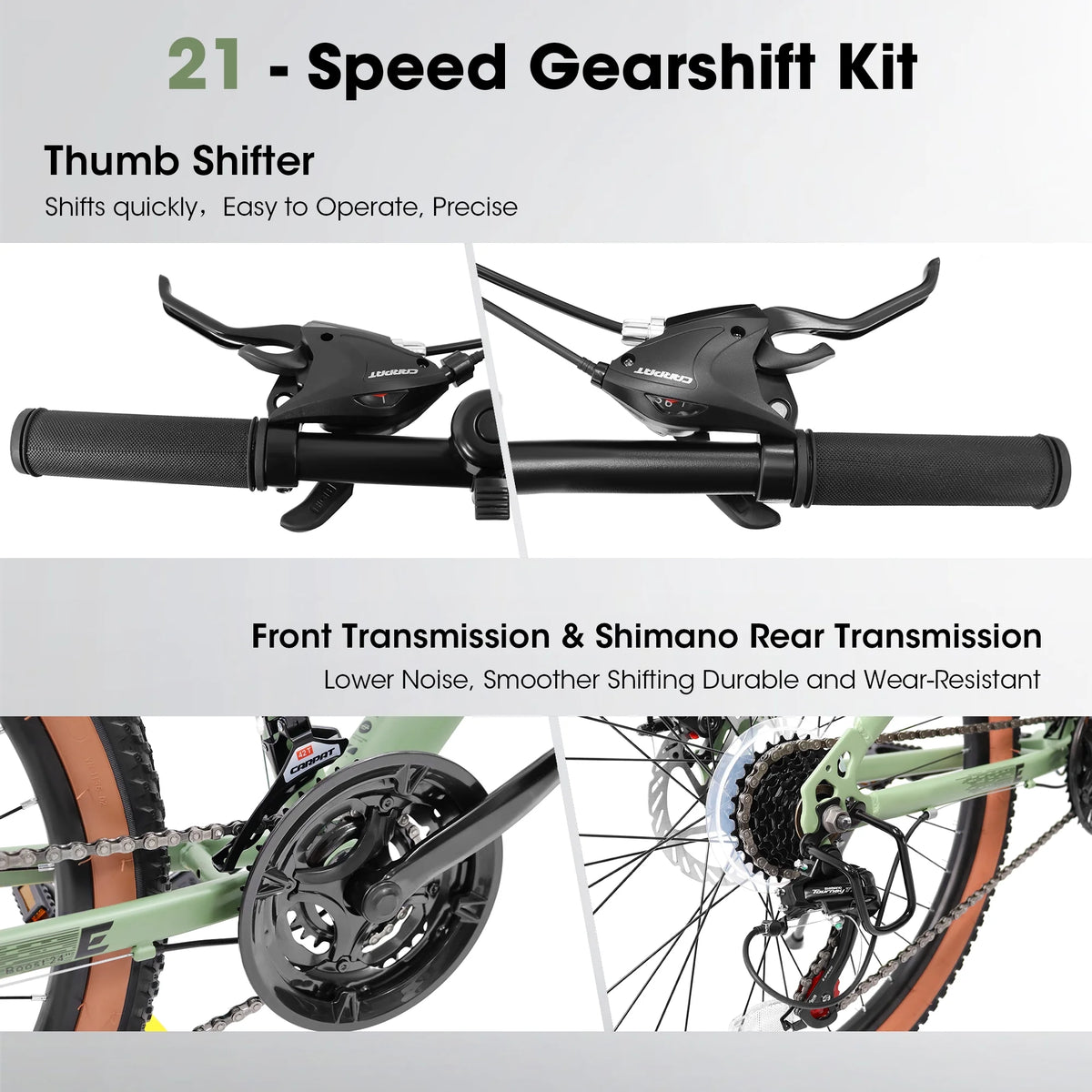 Mountain Bike 21-Speed Carbon Steel Frame 27.5 Inch Wheels U440