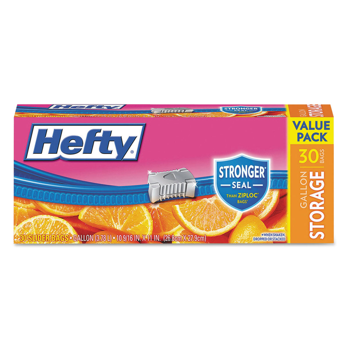 1 gal Clear Slider Storage Bags, 30/Box K129262