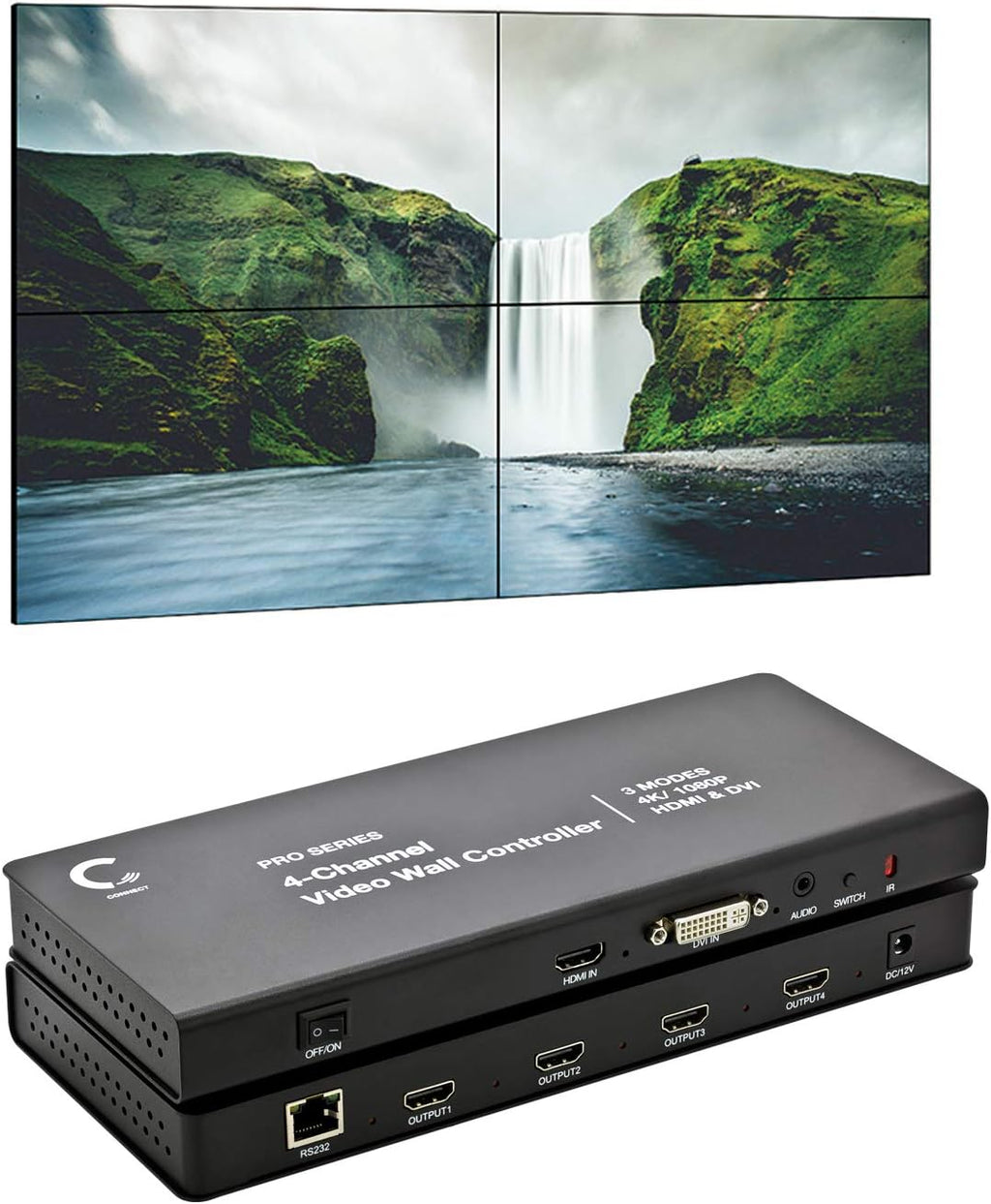 2x2 Video Wall Controller 1080p HDMI V641