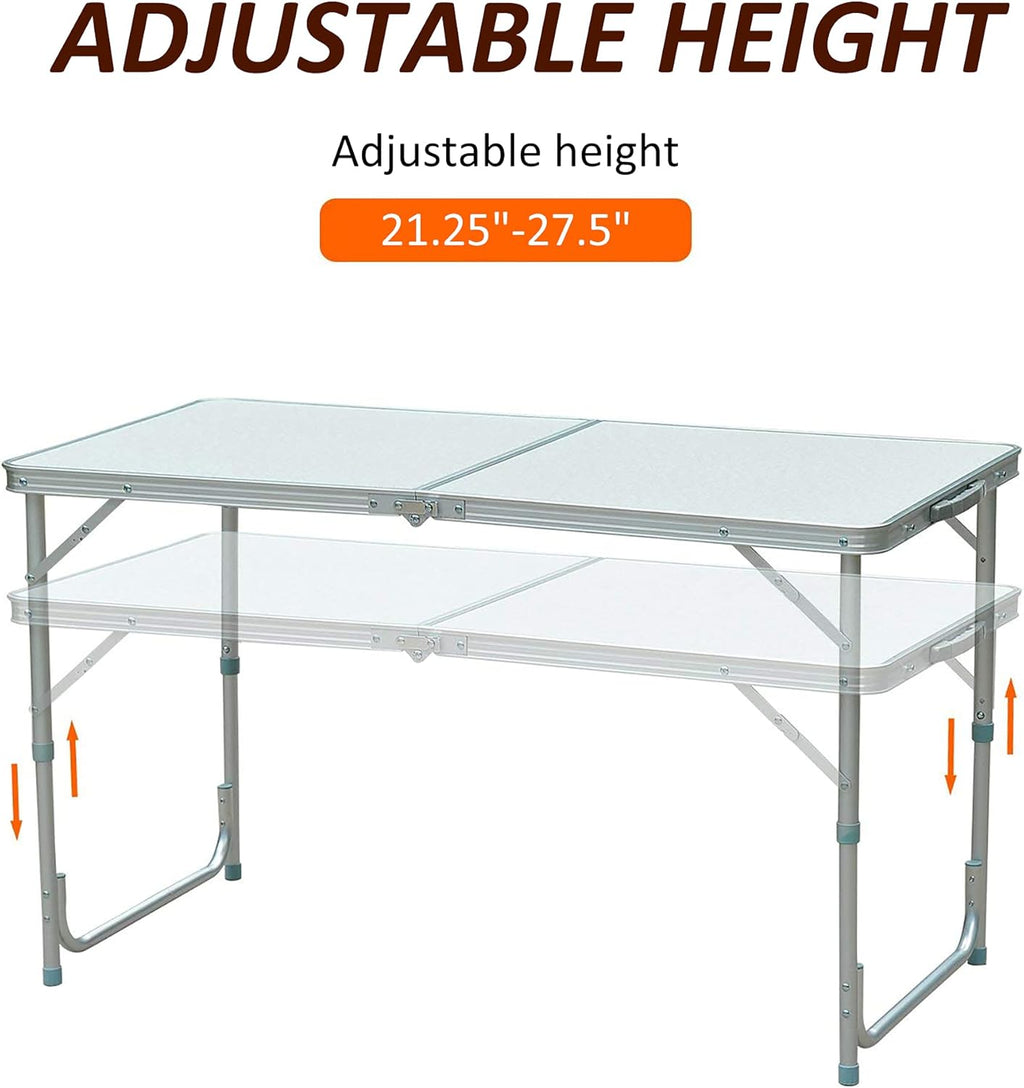 47 Aluminum Lightweight Portable Camping Table with Carry Handle F41734