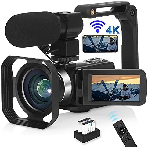 1080P 30FPS Digital Vlogging Camera with Microphone, 2 Batteries, Handheld Stabilizer I85597