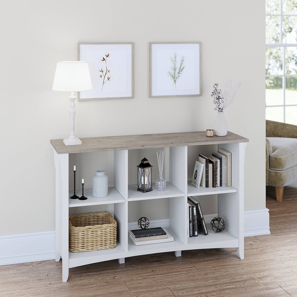 6 Cube Organizer, Pure White and Shiplap Gray N159732