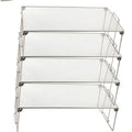 Stackable Mesh Shelving Rack (Set of 4), Silver O277331