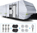 500D Rip-Stop Windproof RV Cover Fits 27'-30' Motorhome with Tire Covers D15867