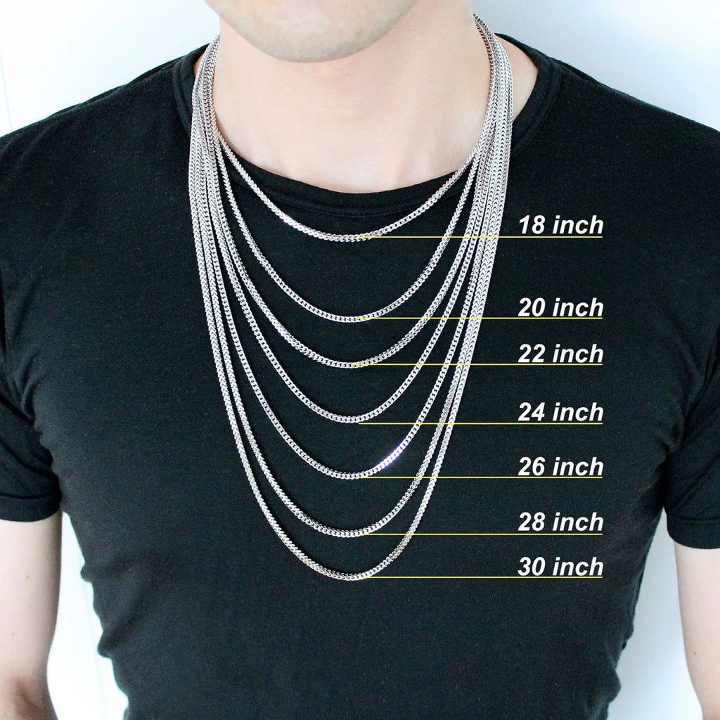 14K Yellow Gold Solid 3mm Byzantine Link Chain Pendant Necklace K2092