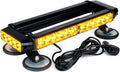 Amber White 32 LED Strobe Light Bar with Magnetic Base, Pack of 2 J590