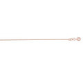 14k Rose Gold 0.6mm Shiny Round Cable Chain Necklace, 18 Inches W43579