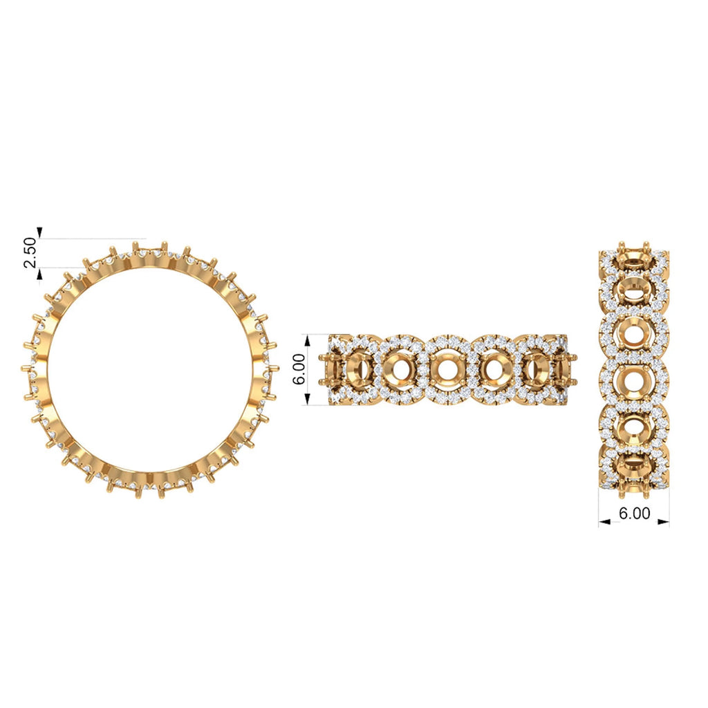 3.25 CT Created Emerald and Zircon Eternity Ring, 925 Sterling Silver, US 4.00 I333
