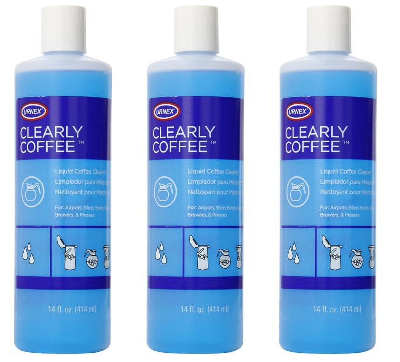 Clearly Coffee Liquid Coffee Pot Cleaner 14 oz - 3 Pack N492