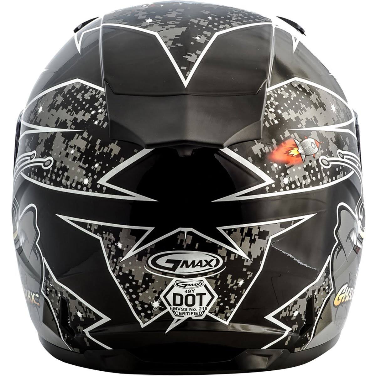 Full Face Alien Helmet Black/Blue K506