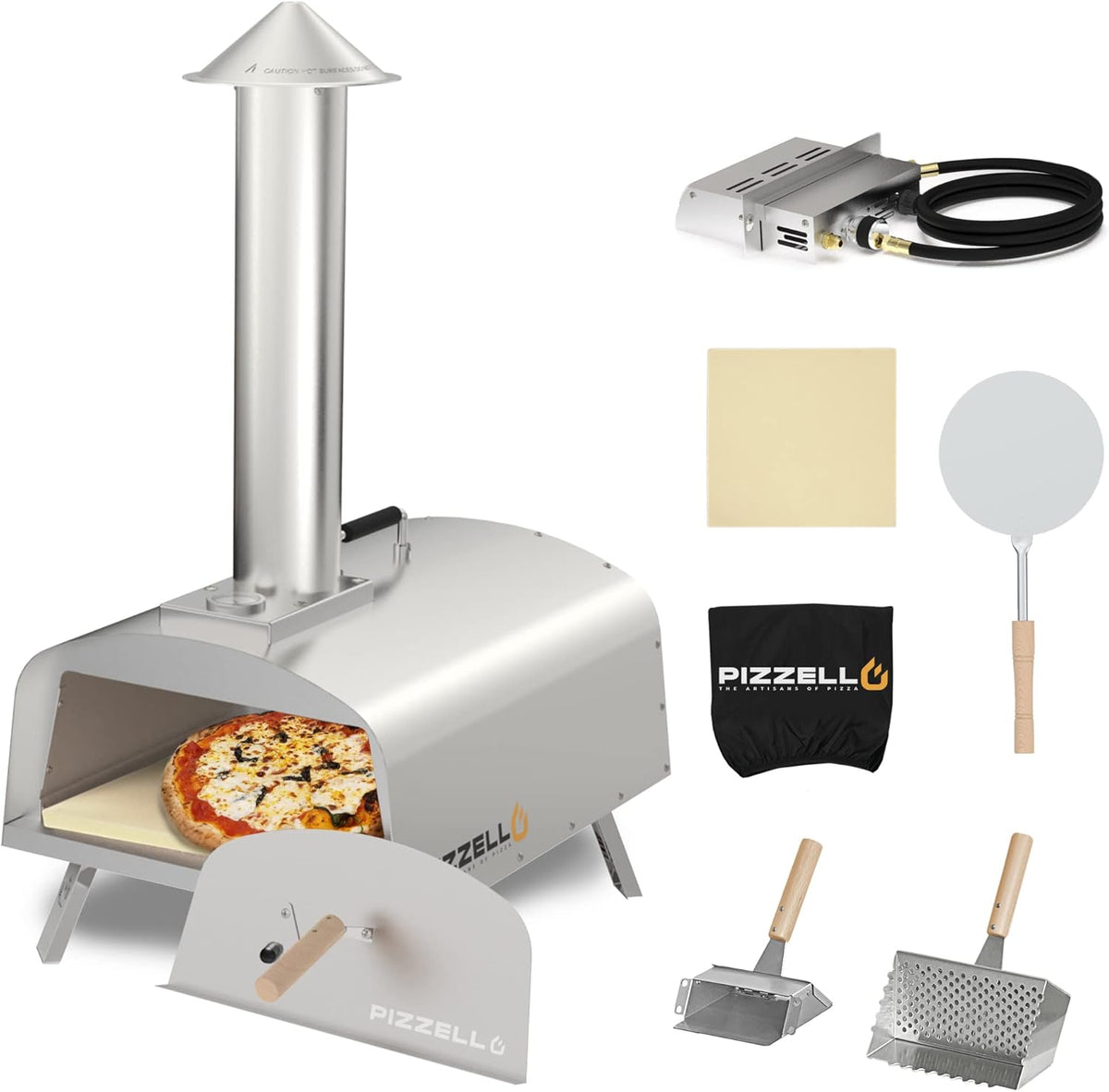 13 Propane Gas Pizza Oven with Pizza Stone, Pizza Peel, Carry Bag Y887191