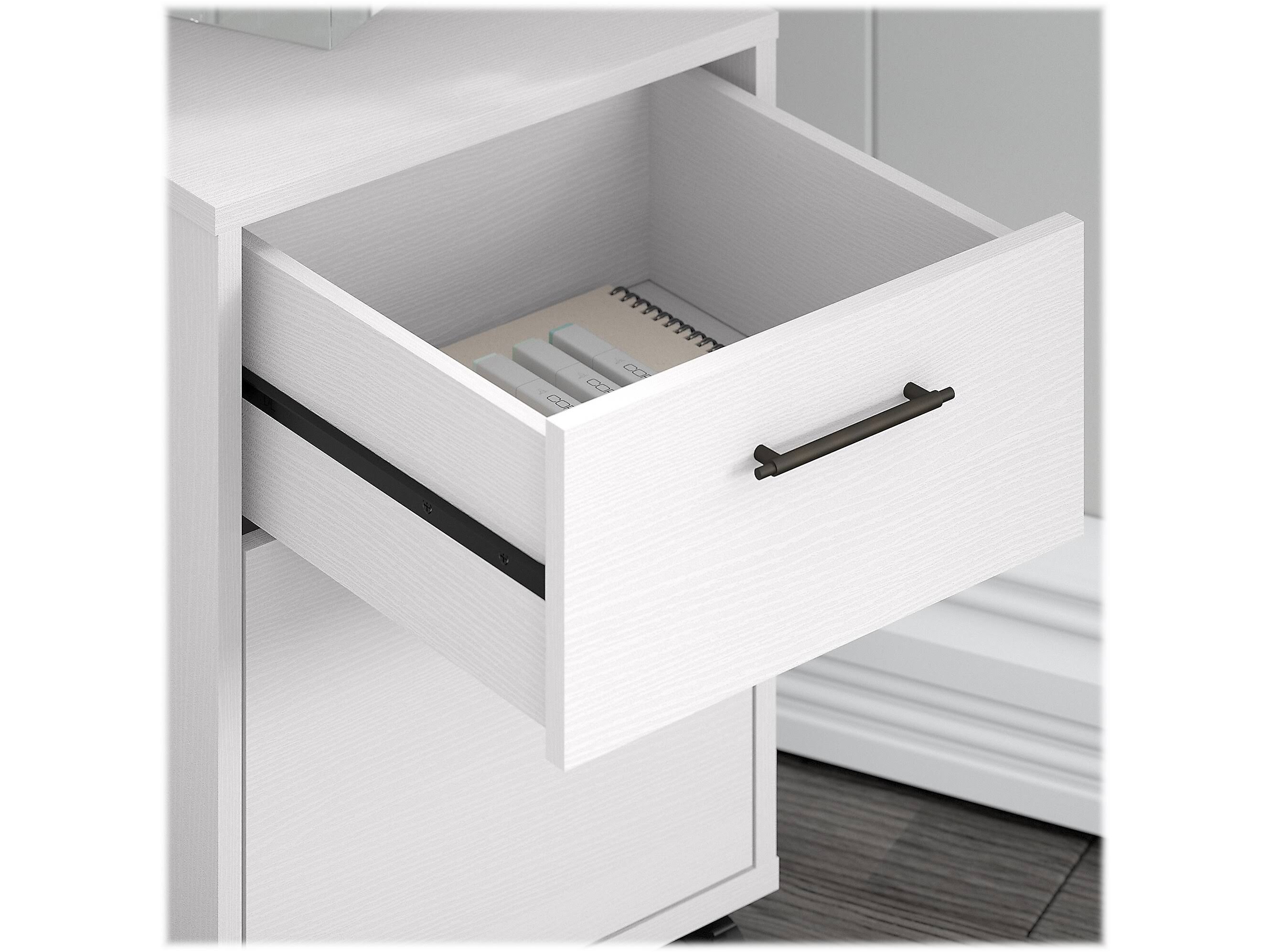 54W Computer Desk with Storage and 2 Drawer Mobile File Cabinet W90606