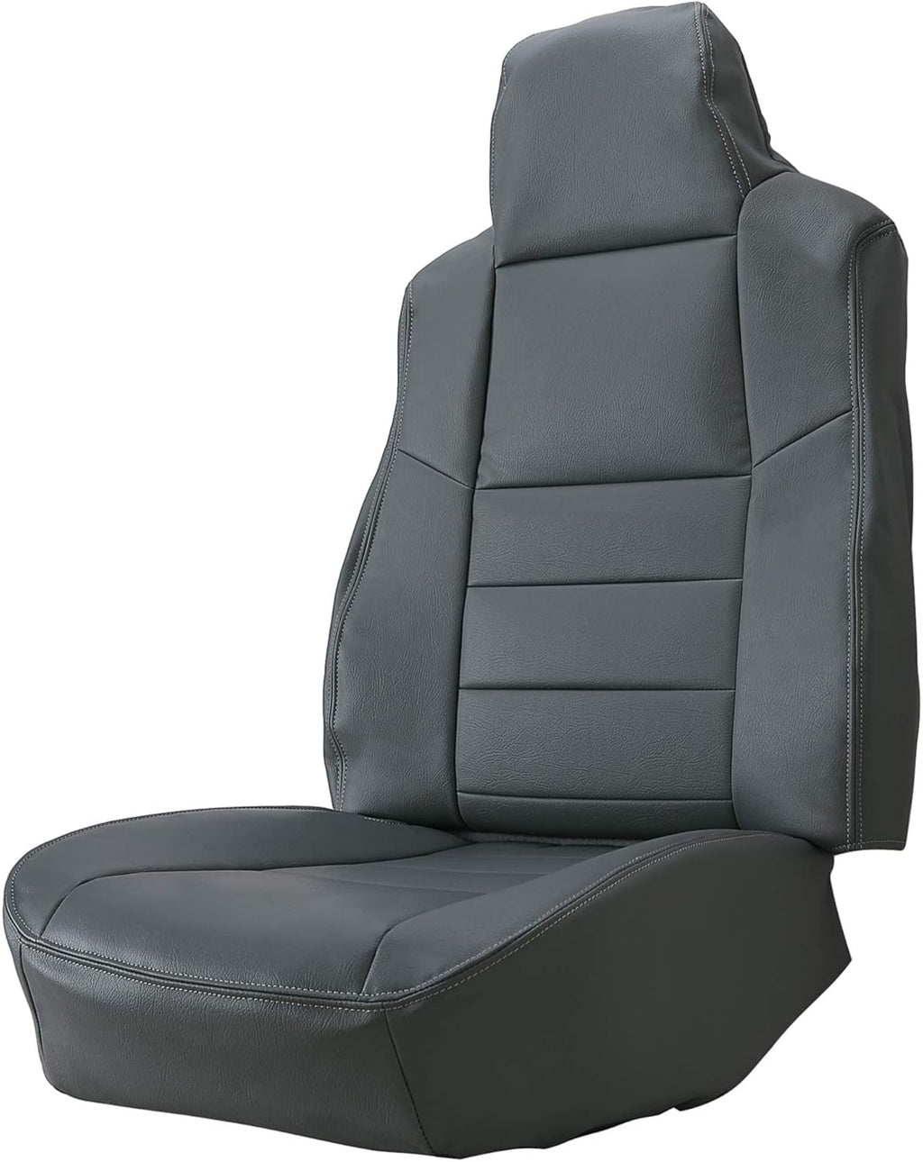Faux Leather Seat Covers Sets Medium Flint Gray V938238