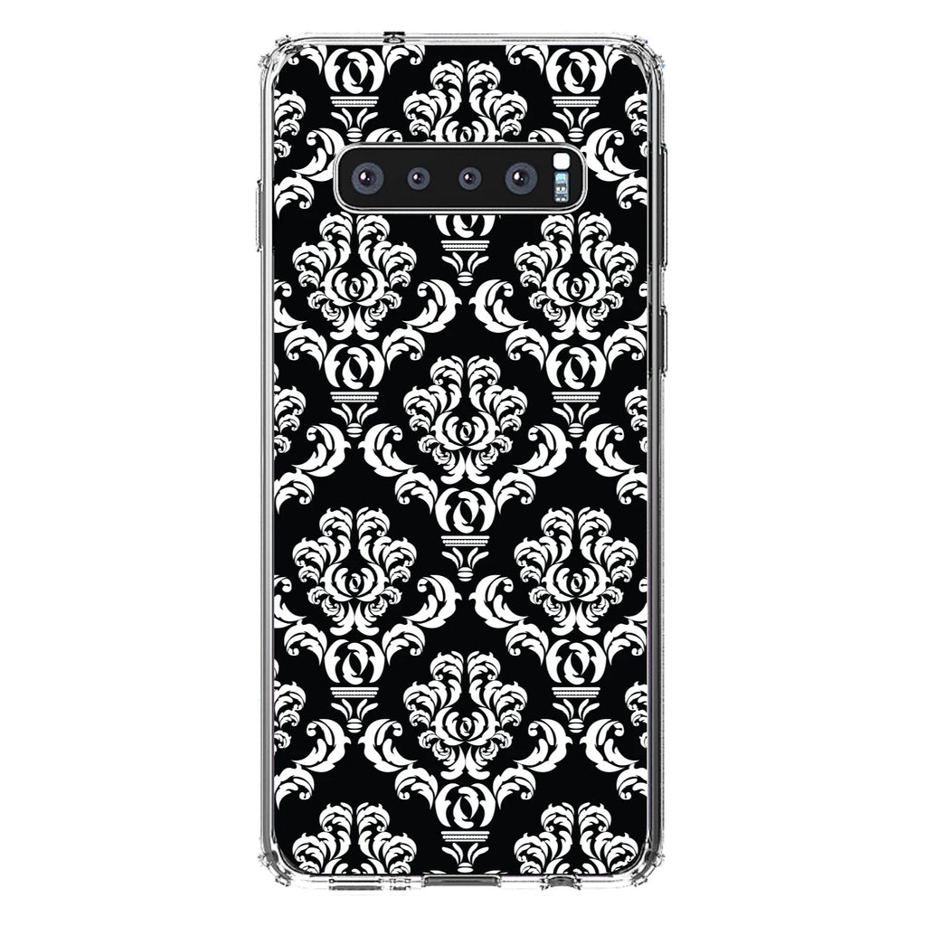 Clear Shockproof Hybrid Case for Samsung Galaxy S10+ Plus with TPU Bumper, Acrylic Back, Tempered Glass Screen Protector K659322