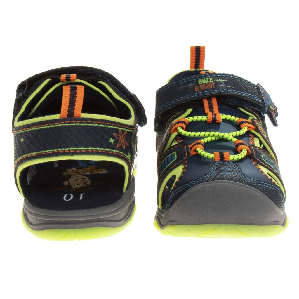 Navy/Lime Boys Toddler Closed-Toe Sport Sandals U357