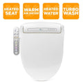 White Elongated Slow-Close Heated Bidet Toilet Seat A249257