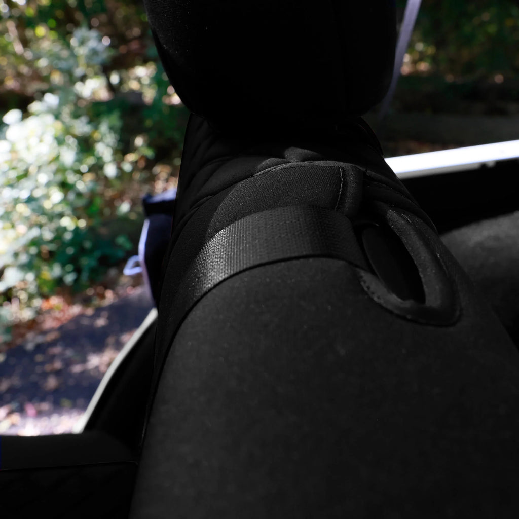 Black Neoprene Rear Seat Covers for Jeep Wrangler JK 4DR D2114