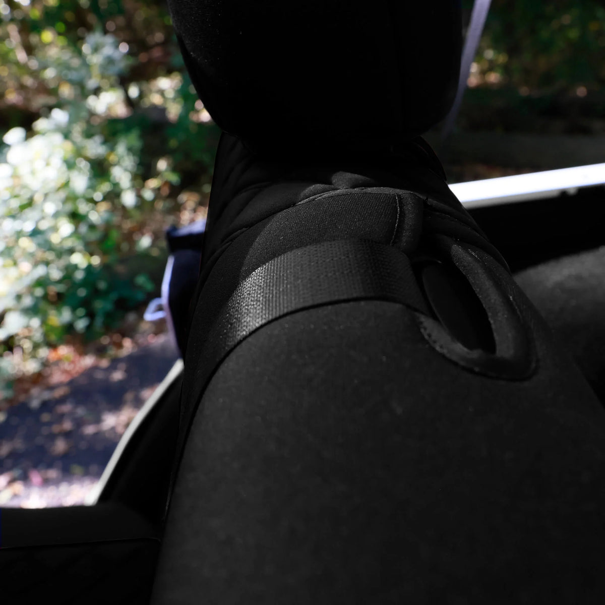 Black Neoprene Rear Seat Covers for Jeep Wrangler JK 4DR D2114