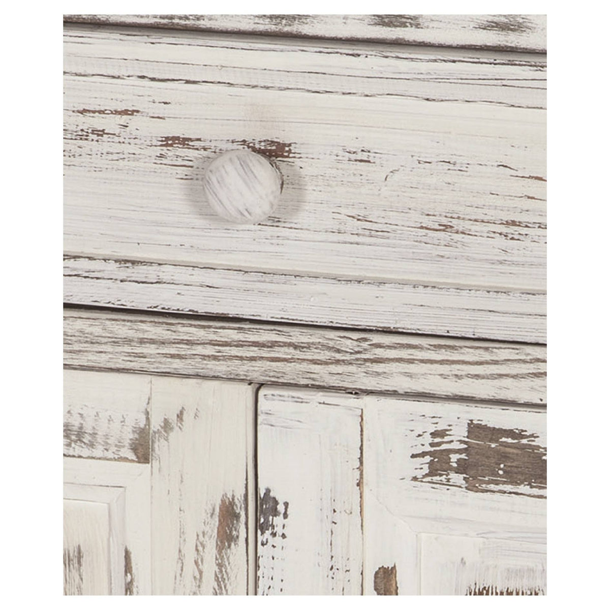White Antique Accent Cabinet T403