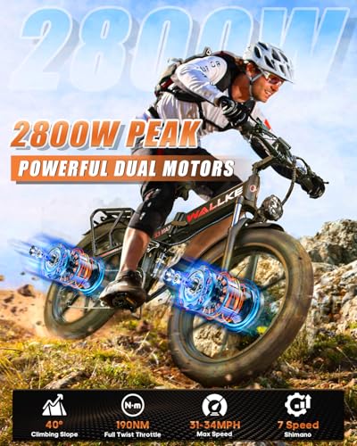 26" Fat Tire 48V 44Ah Battery Full Suspension Electric Mountain Bike Q36023