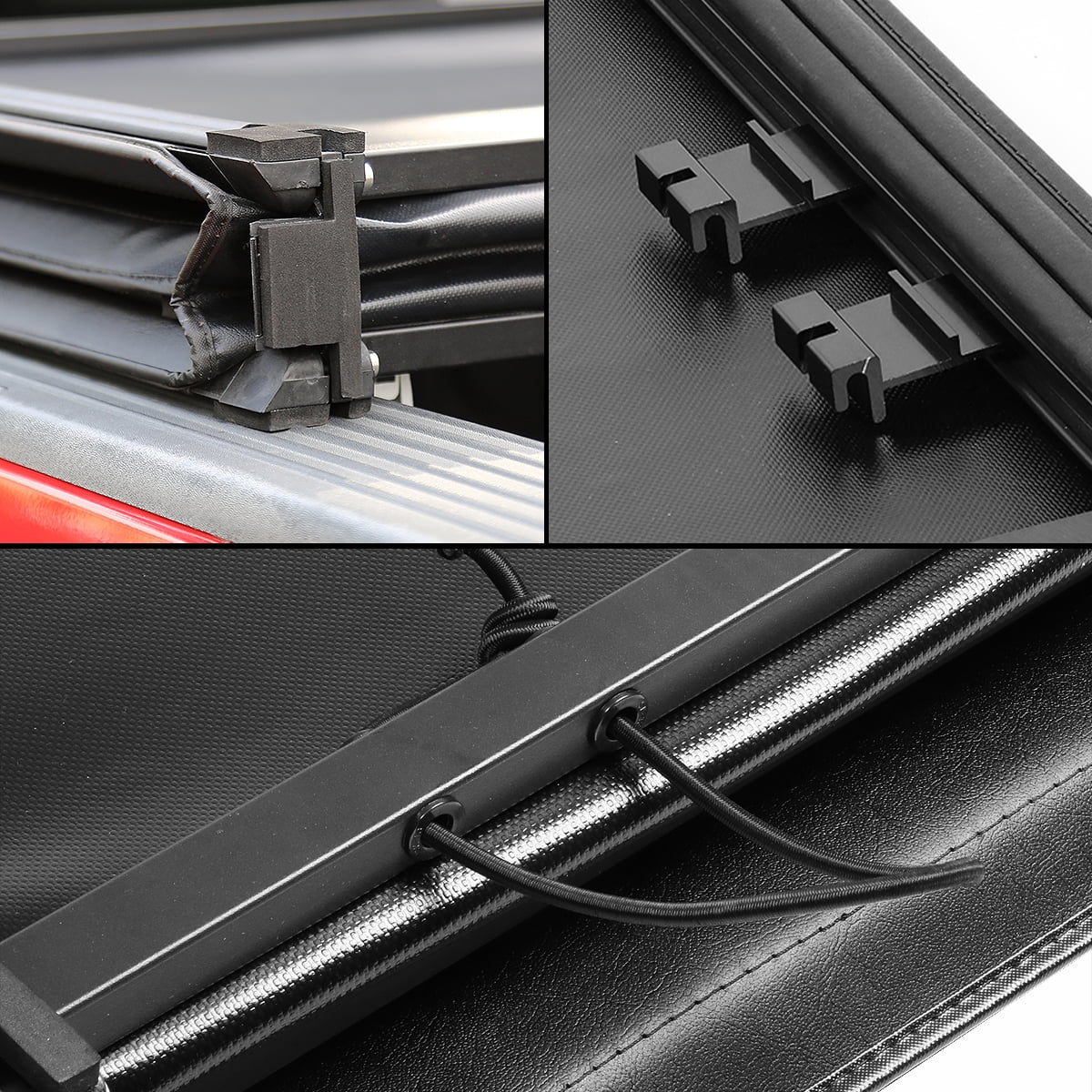 Adjustable Tri-Fold Soft Top Tonneau Cover A872
