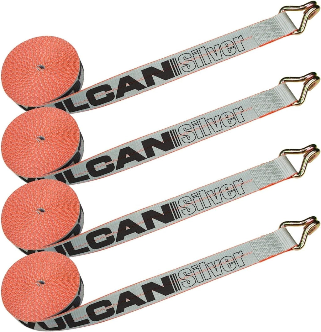2 Inch x 27 Foot Winch Strap with Wire Hook, 4 Pack R226844