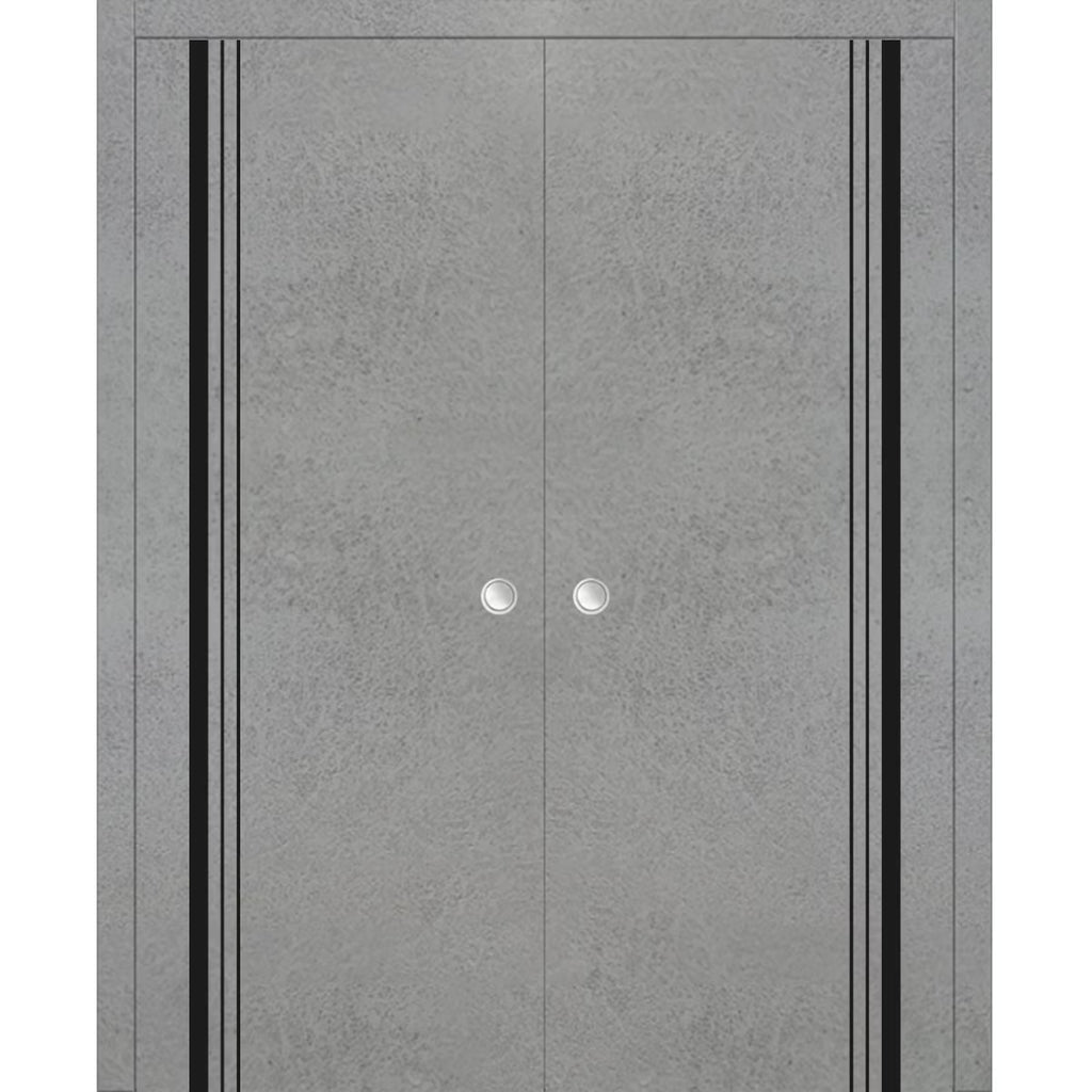 Sliding French Double Pocket Doors 36 x 84 inches Solid Wood Interior Doors M38002