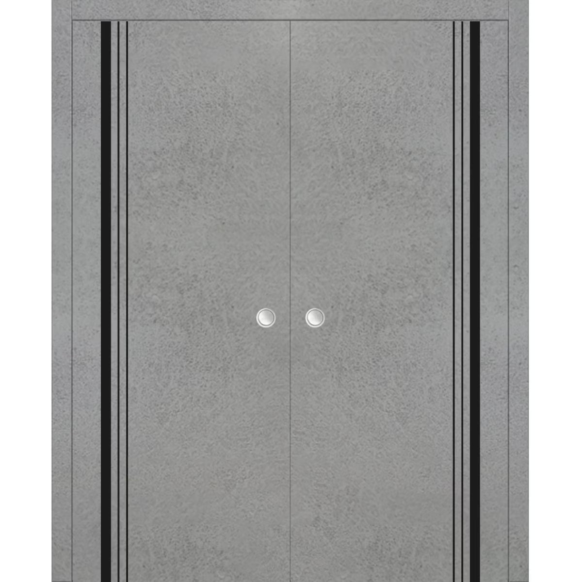 Sliding French Double Pocket Doors 36 x 84 inches Solid Wood Interior Doors M38002