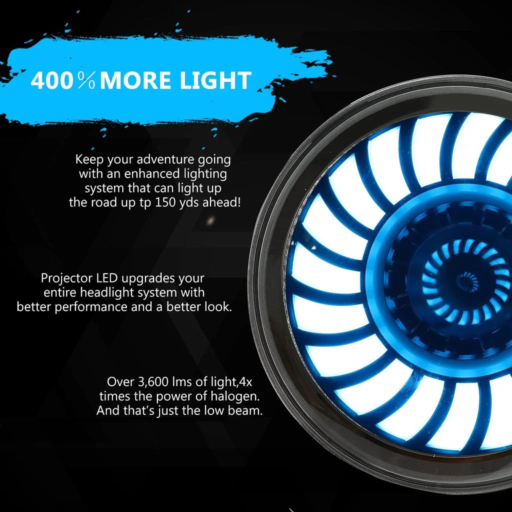 9" 3D LED Lens Halo Headlights with Turn Signal (2pcs/set) T159981