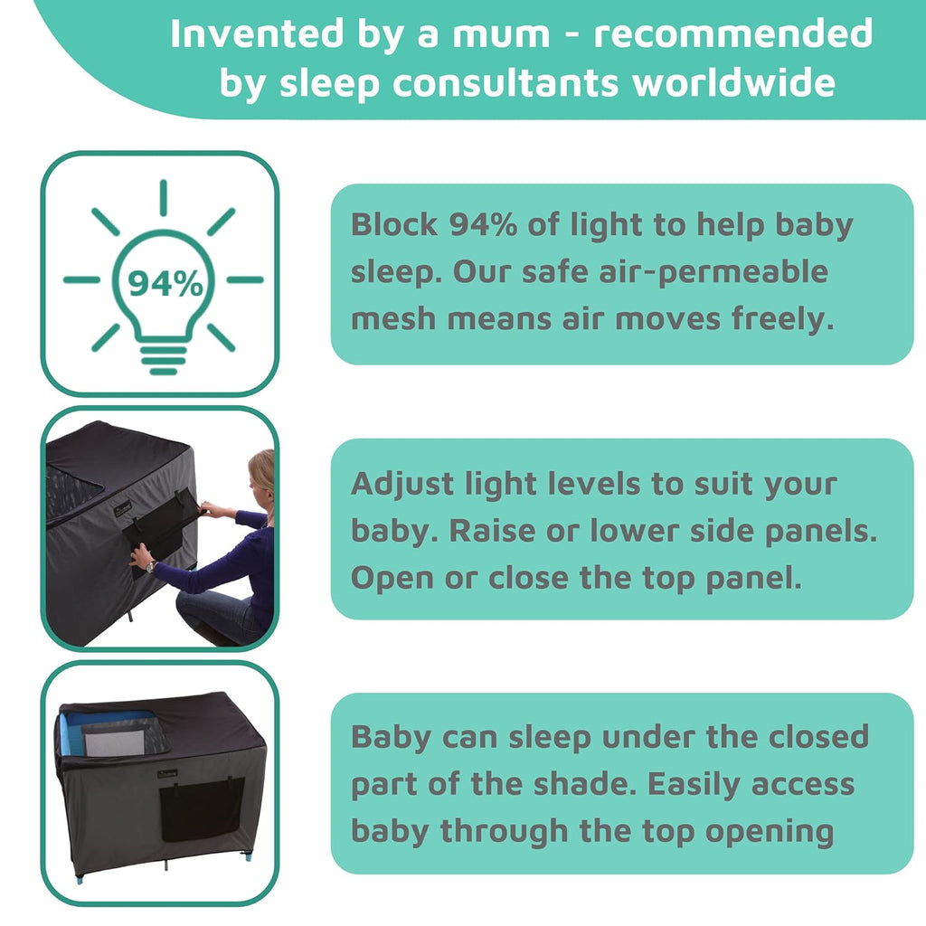 Blackout Travel Crib Canopy Cover and Tent O8421