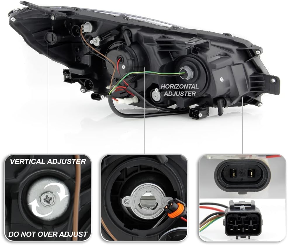 Chrome Housing LED Tube Projector Headlights B177242
