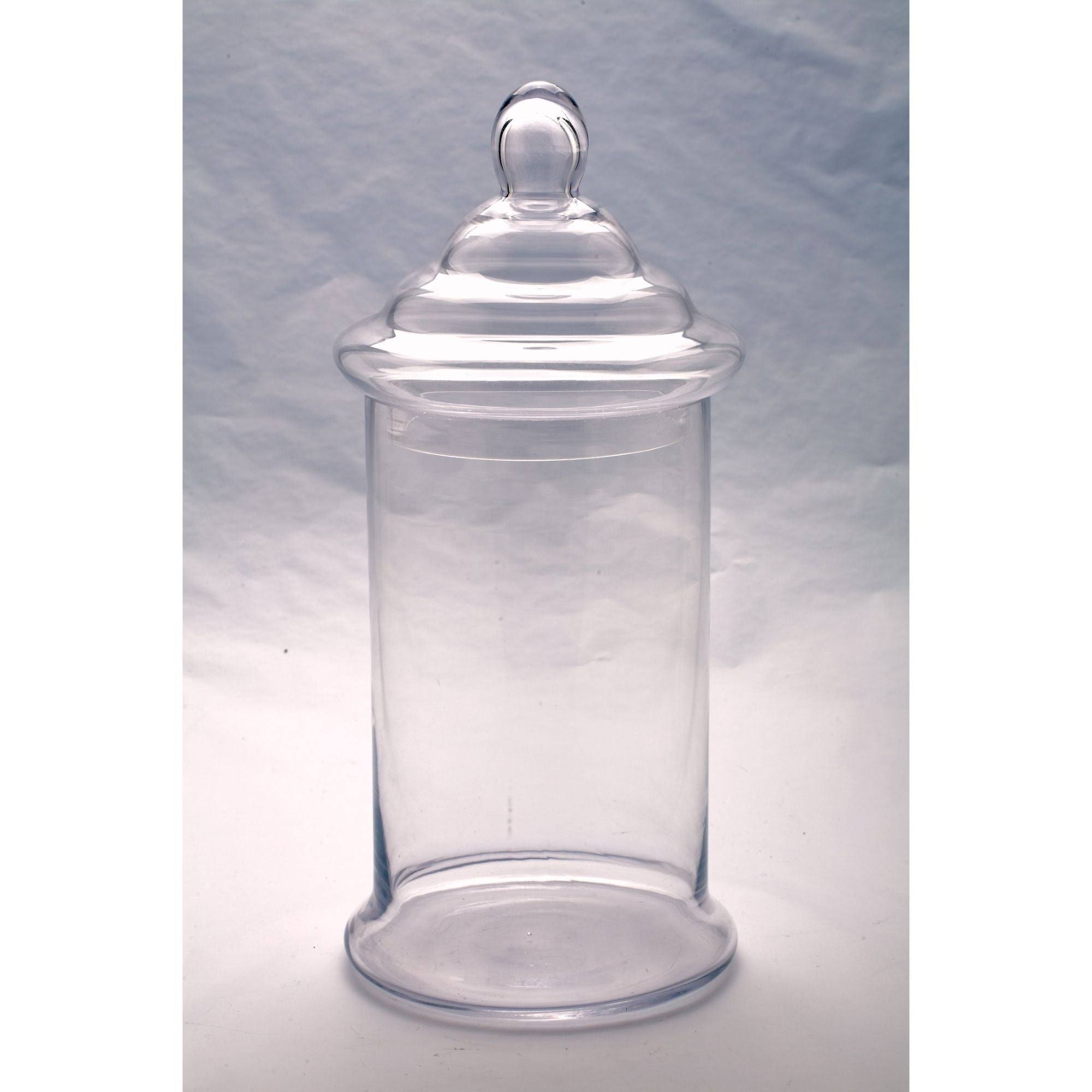 Clear Cylindrical Glass Jar with Lid R5467