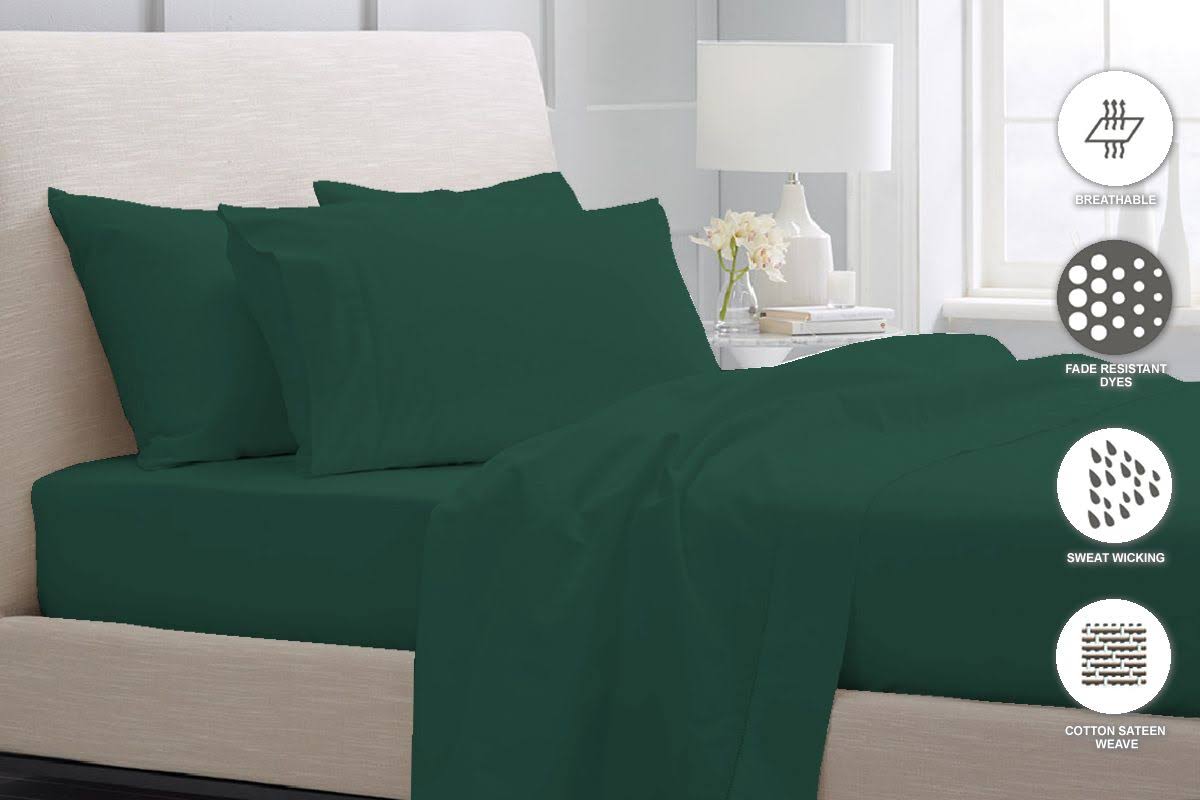 King Pine Green 100% Long Staple Cotton Duvet Cover Set W800