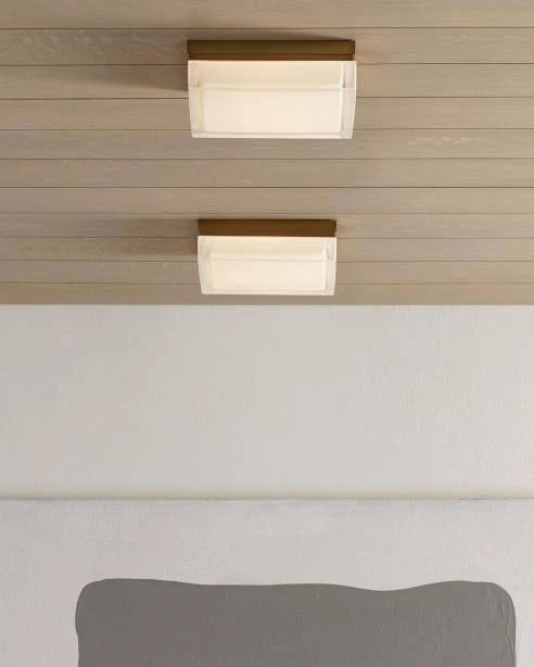 Aged Brass Two Light Flush Mount R5193
