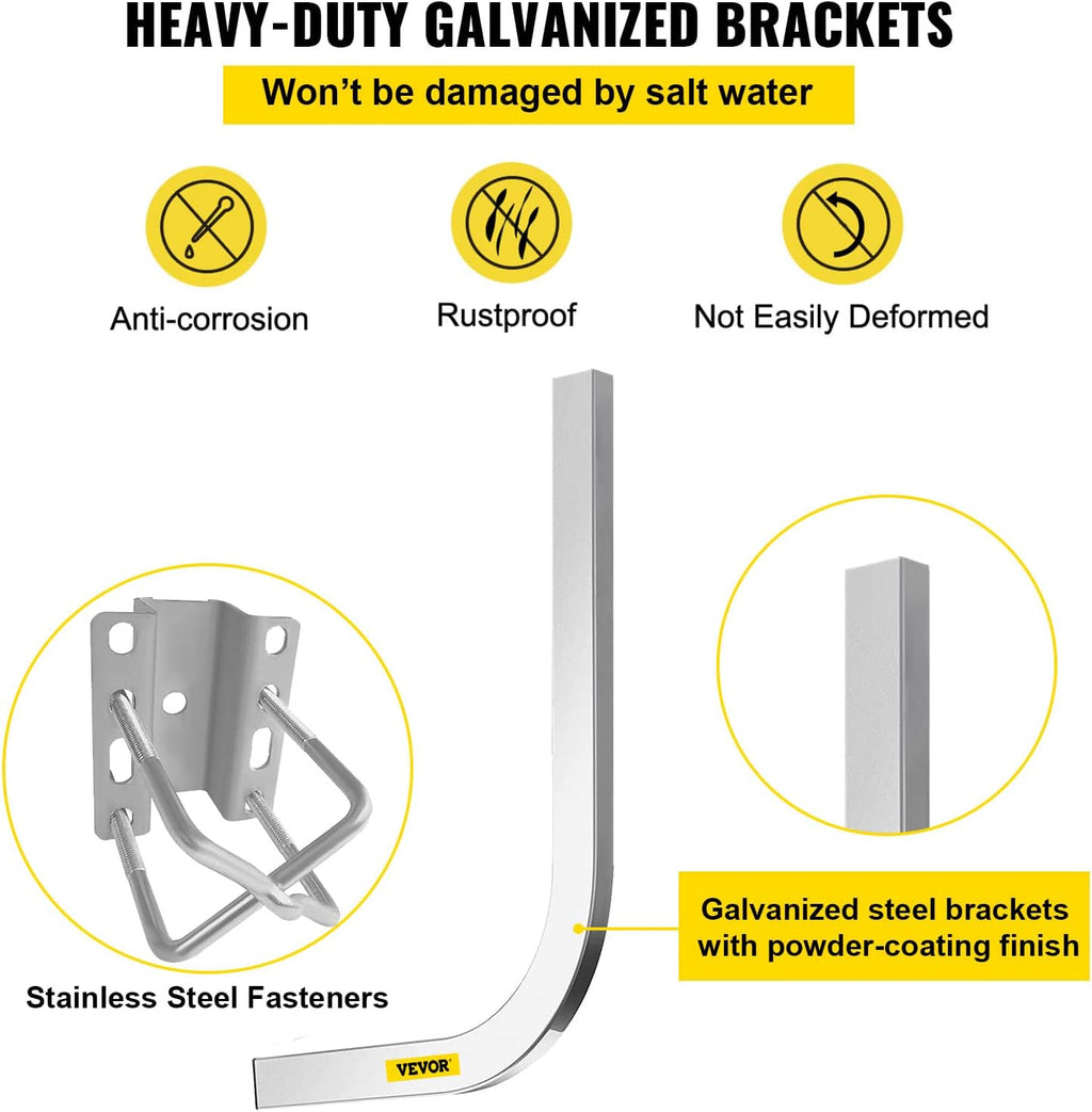 Galvanized Steel Trailer Guide-on with PVC Tube Covers, 40", 2PCS E517