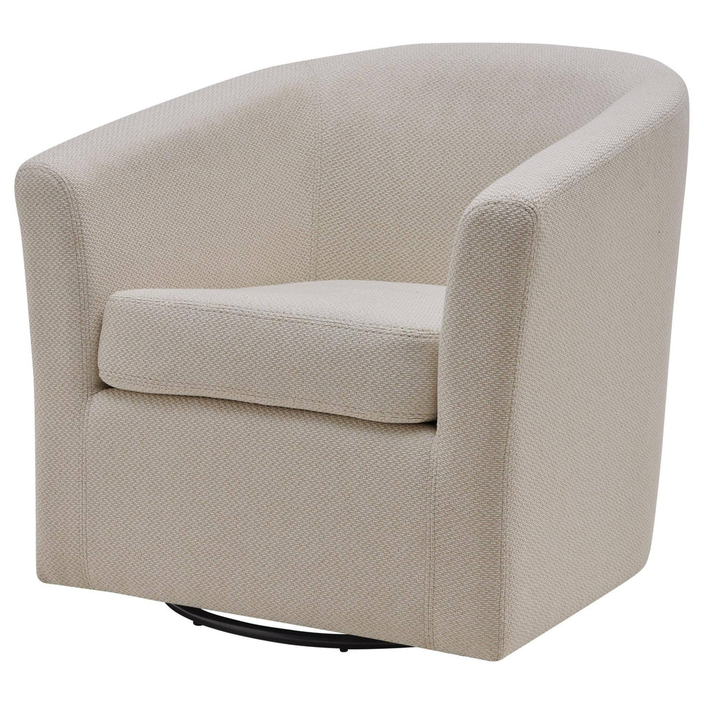 Cream Fabric Swivel Chair O584926