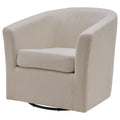 Cream Fabric Swivel Chair O584926