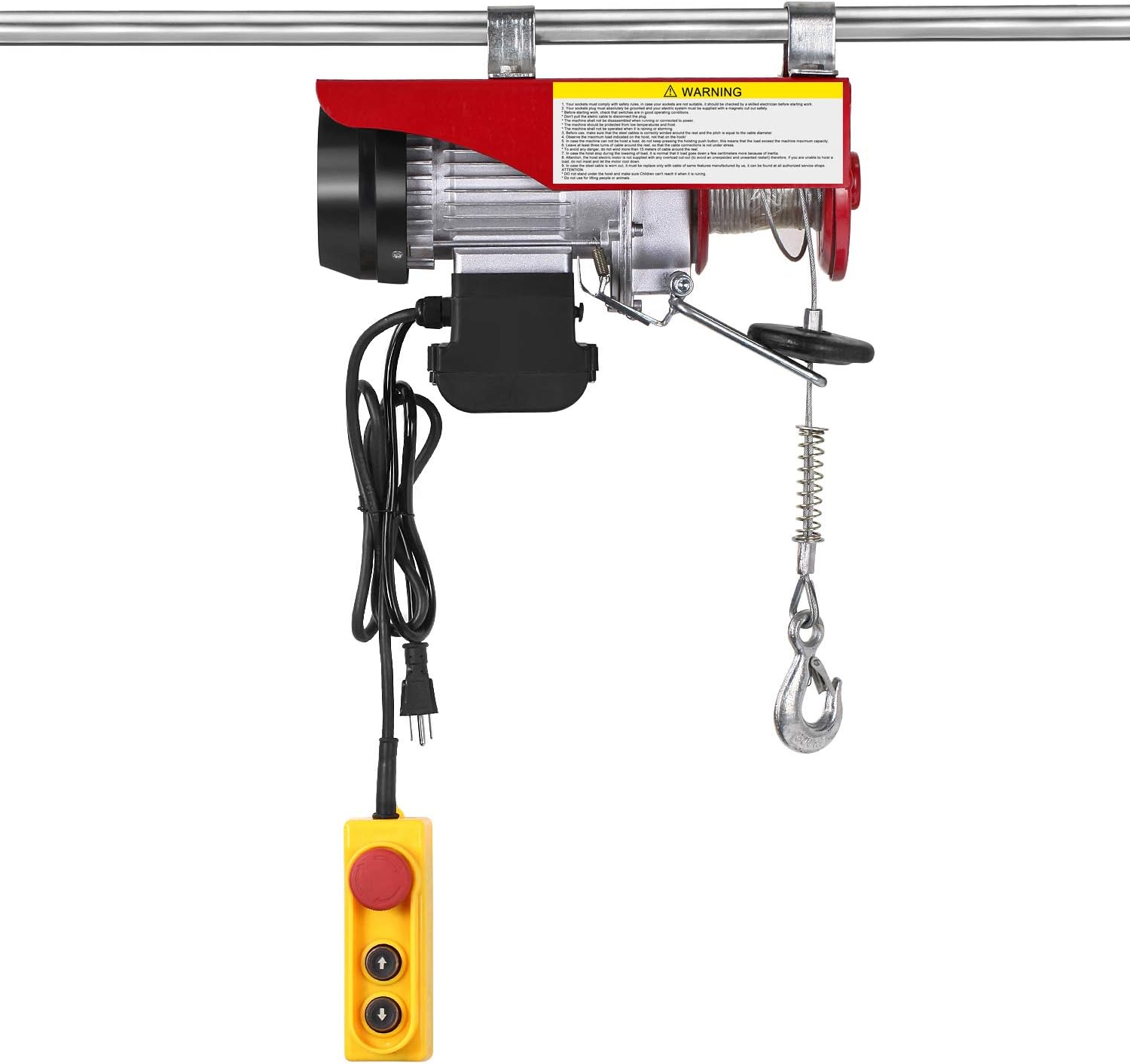 Electric Hoist 1320LBS Overhead Hoist Lift with Remote Control Power System I9998