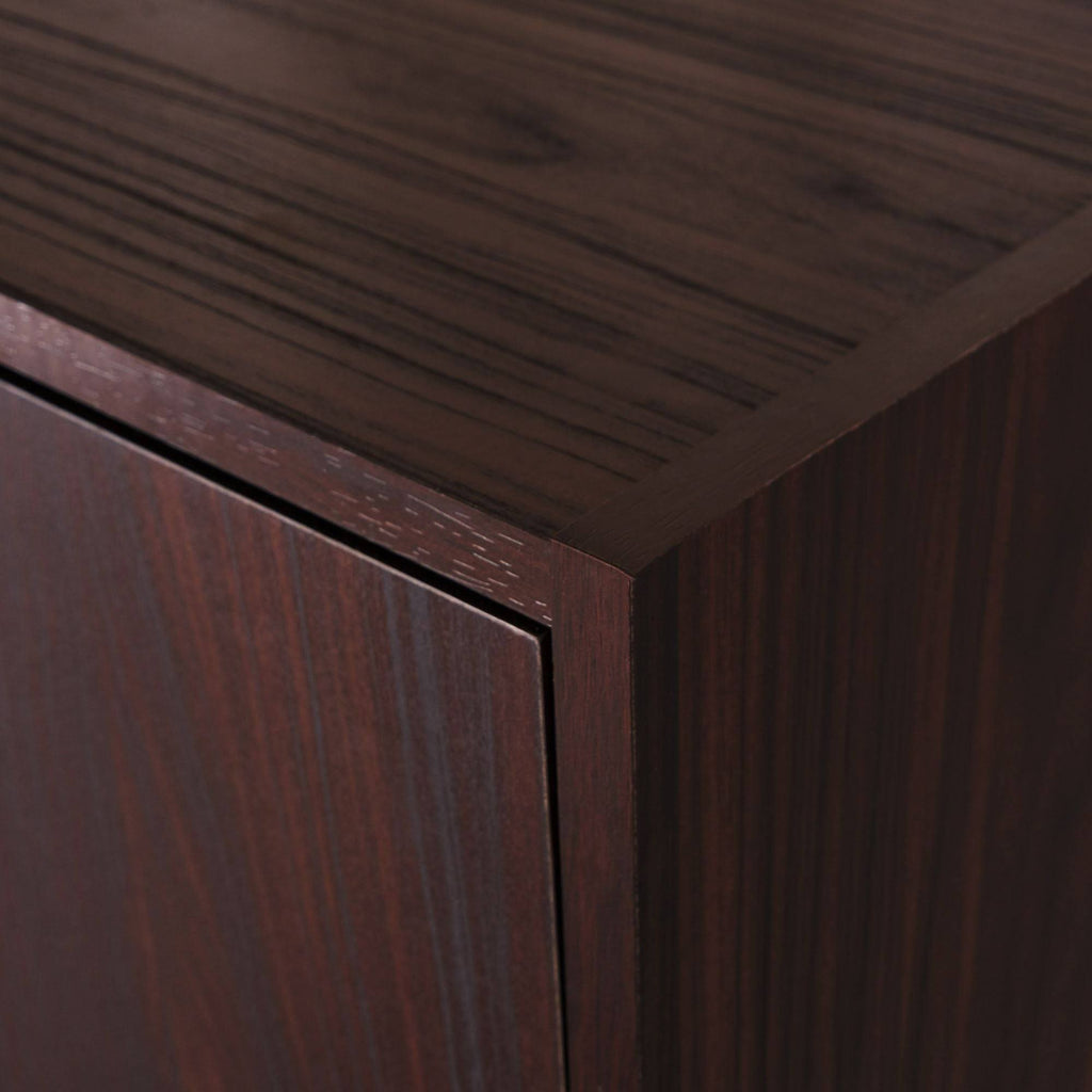 2-Piece Coffee Brown Desk and Bookcase D80359