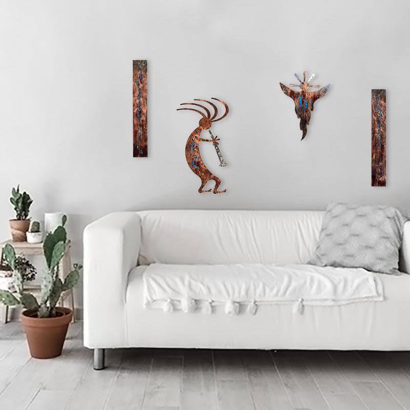 Blue Kokopelli Dancer Wall Decor I488597