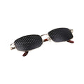 Gold Metal Frame Pinhole Glasses W443