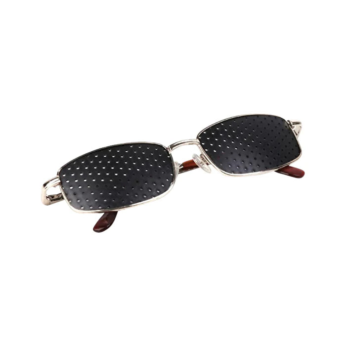 Gold Metal Frame Pinhole Glasses W443