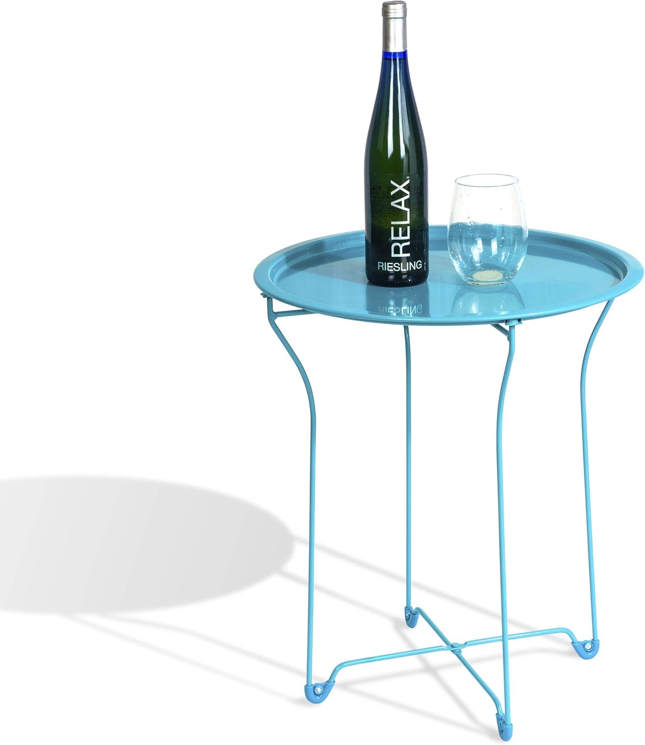 Metal Side Table with Powder Coating, Pack of 2 A470
